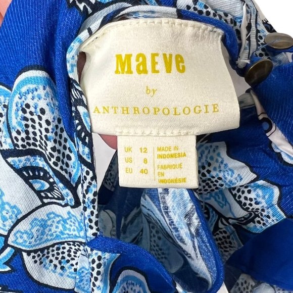 NEW Maeve By Anthropologie Alyssa Floral 2 Piece Halter Top & Midi Skirt Set 8 - Picture 11 of 13